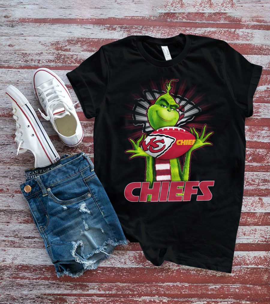 Grinch Kansas City Chiefs Football Mashup T-Shirt
