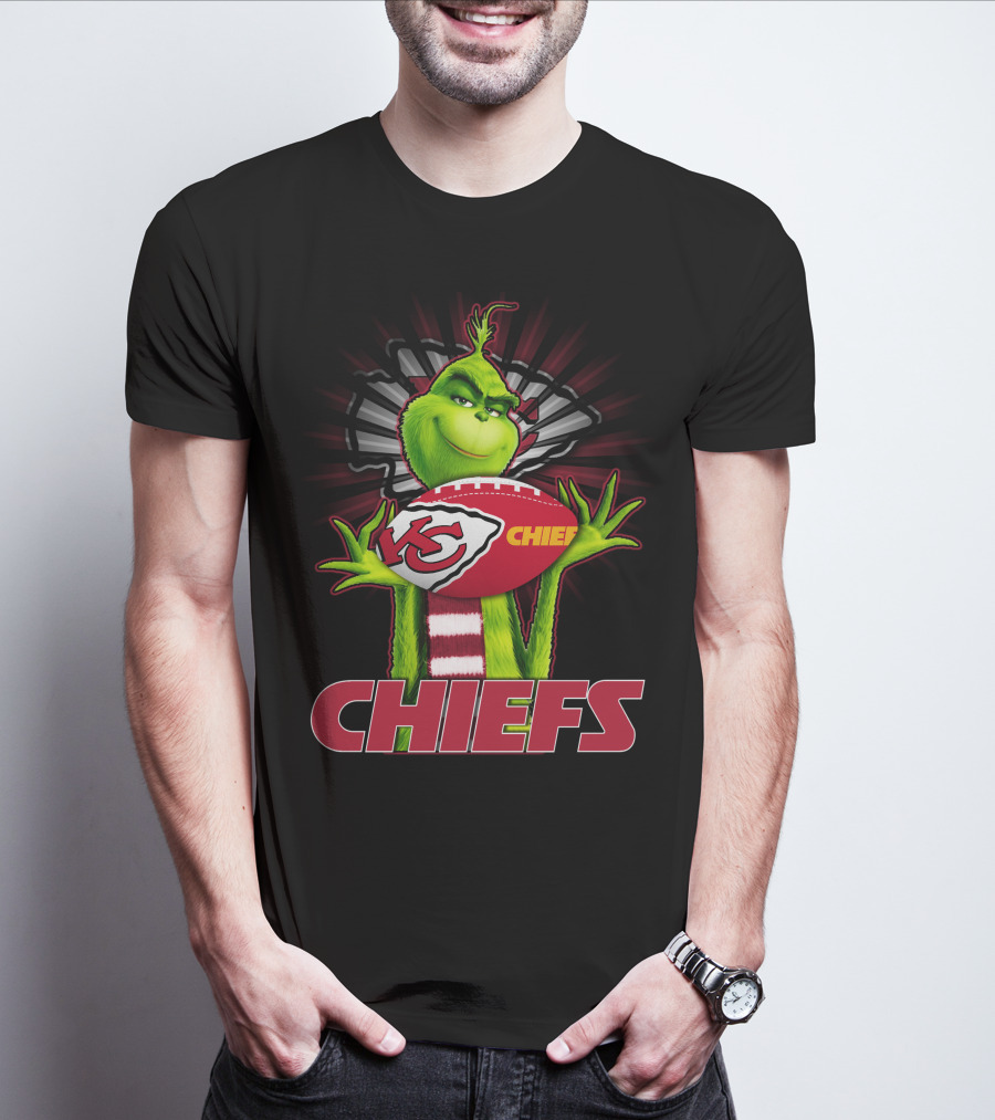 Grinch Kansas City Chiefs Football Mashup T-Shirt