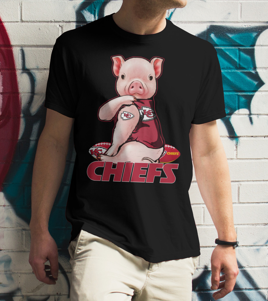 Kansas City Chiefs Pig Cute Mascot Fan T-Shirt