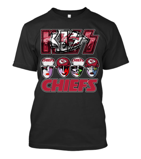 Kiss Chiefs Kansas City Chiefs Logo Face Paint T-Shirt