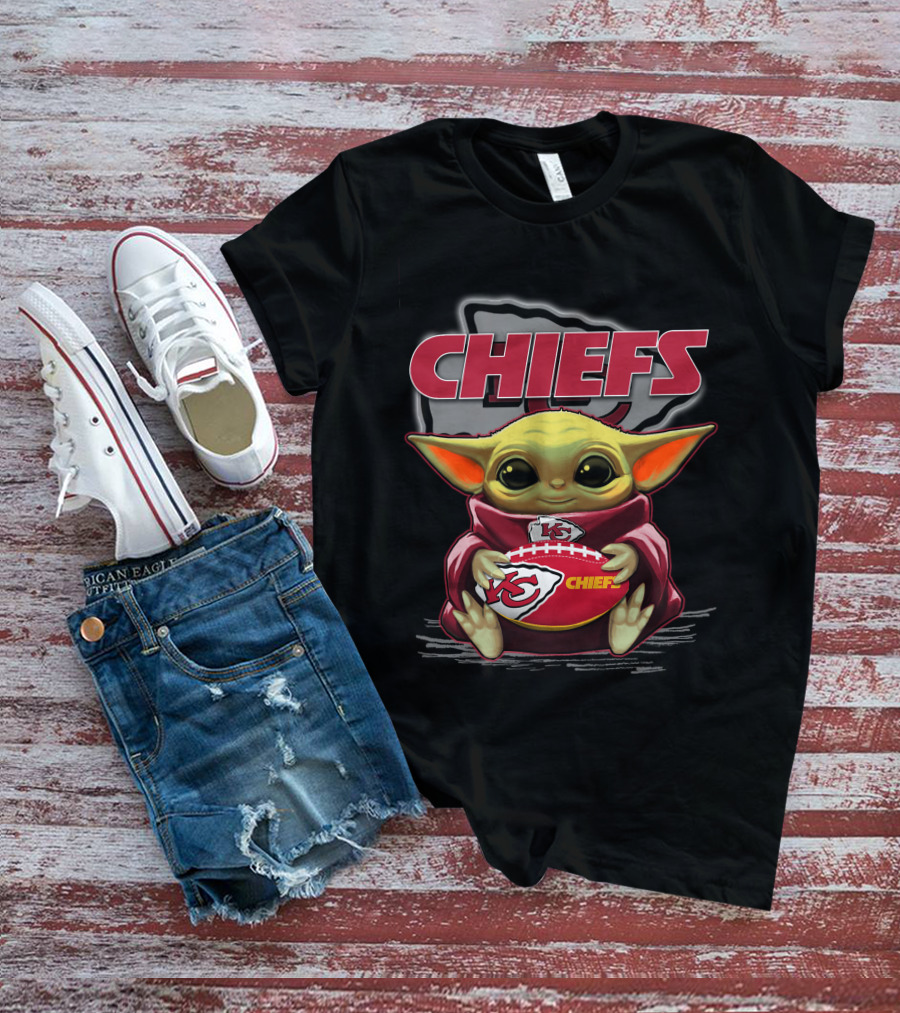CHIEFS Yoda Holding Kansas City Football T-Shirt