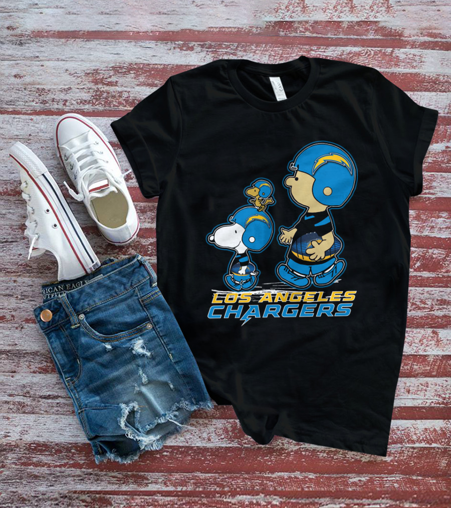 Snpfootball Los Angeles Chargers Peanuts Characters T-Shirt