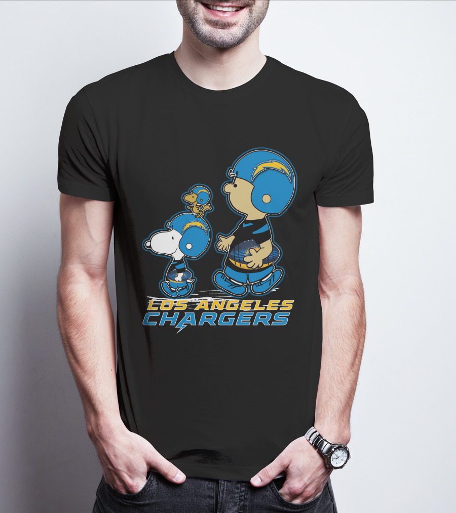 Snpfootball Los Angeles Chargers Peanuts Characters T-Shirt