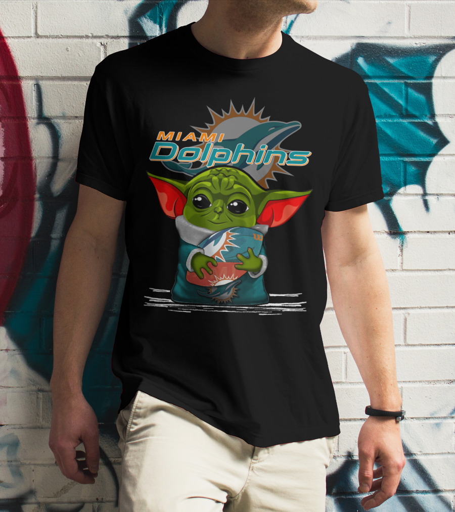 Miami Dolphins Yoda Football Fan T-Shirt