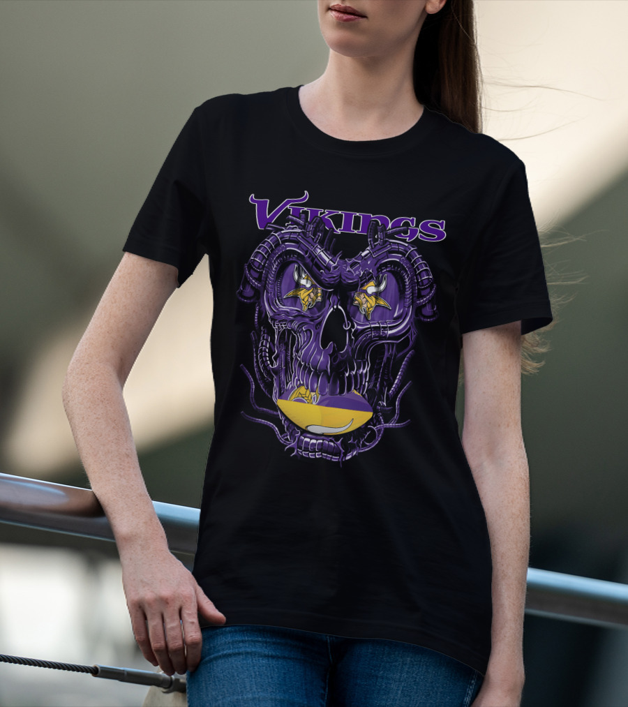 Vikings Dragonskull Minnesota Football Iconic T-Shirt