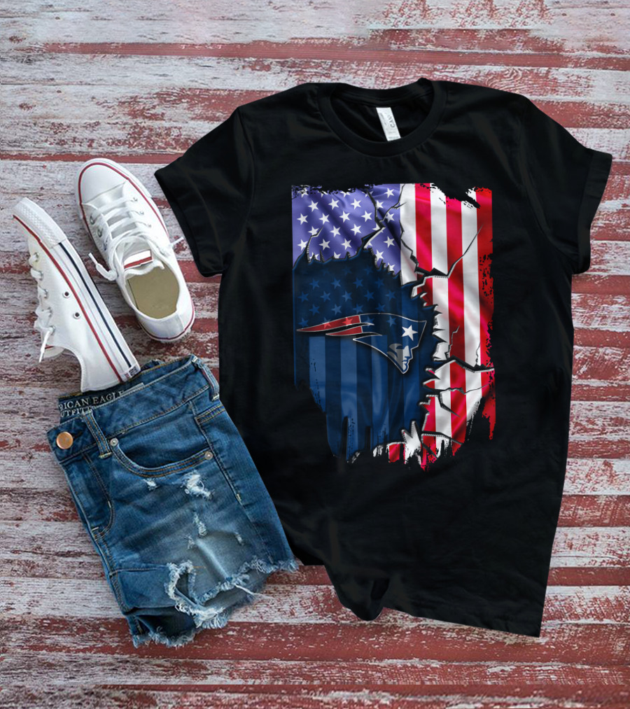 New England Patriots American Flag T-Shirt