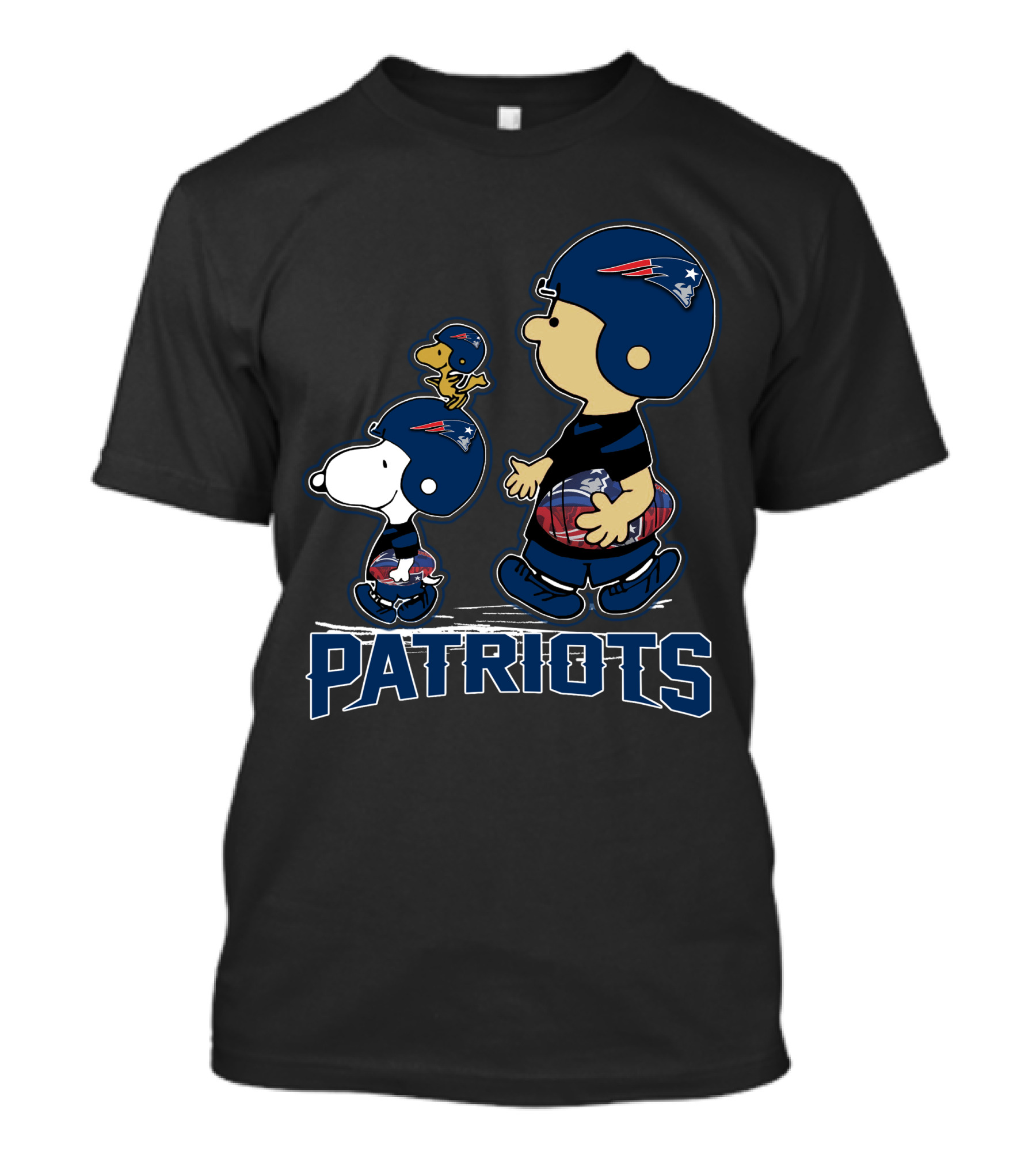 Snoopy Woodstock Charlie Brown Patriots Helmet New England Patriots T-Shirt