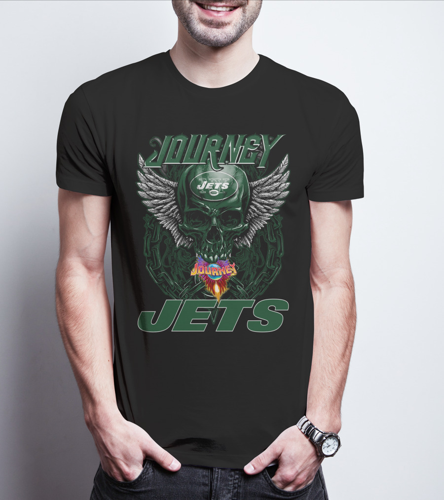 Journey Jets New York Skull Wings T-Shirt