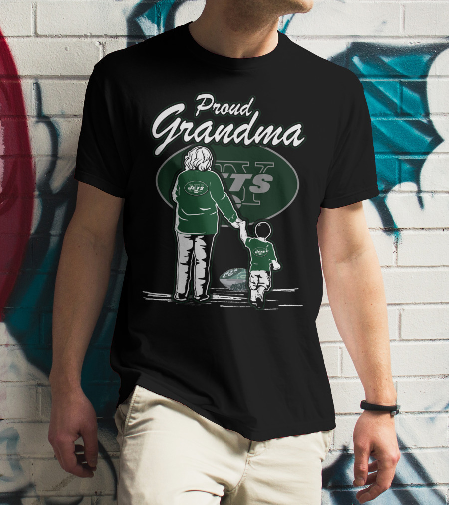 Proud Grandma New York Jets Family Loyalty Football Fan T-Shirt