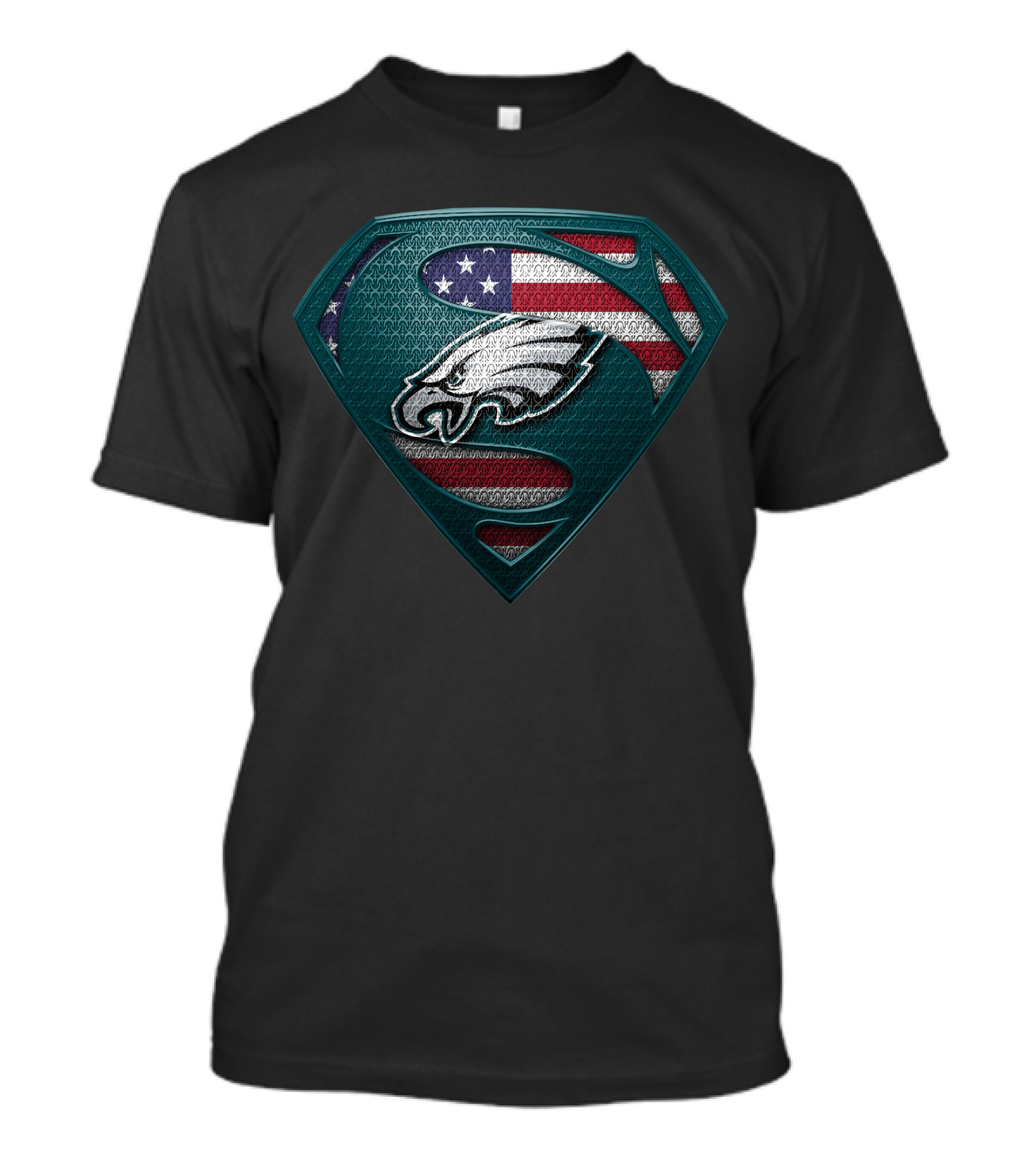 Philadelphia Eagles American Flag Superman T-Shirt