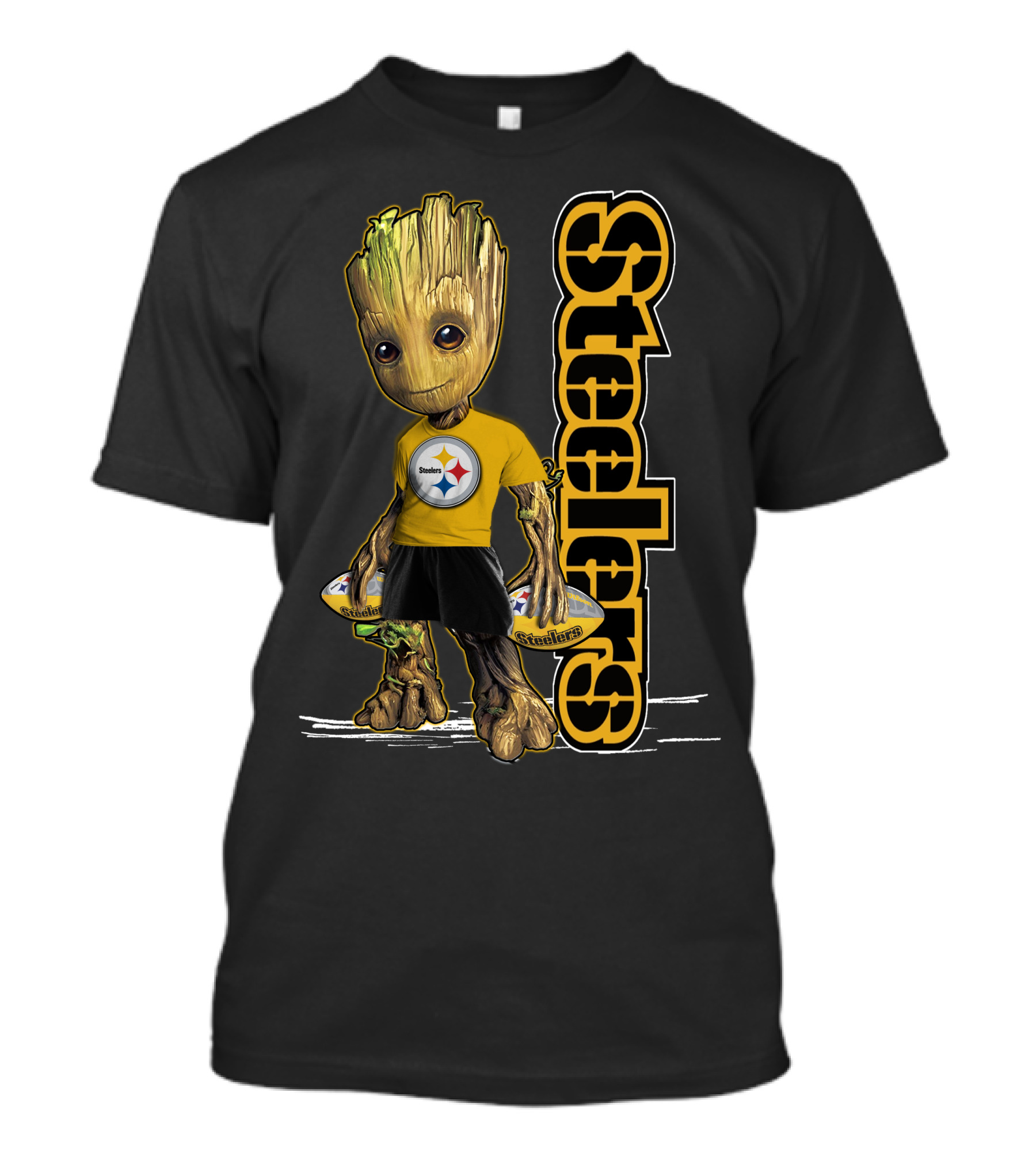 Groot Steelers Pittsburgh Football Fan Character T-Shirt