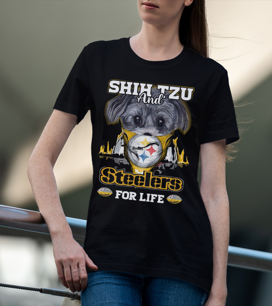 SHIH TZU AND STEELERS FOR LIFE T-Shirt