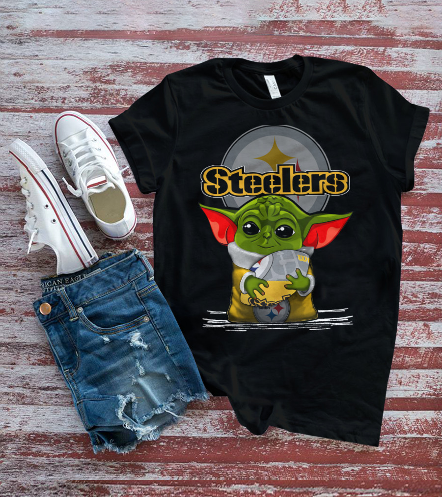 Yoda V3 Steelers Aliens Football T-Shirt