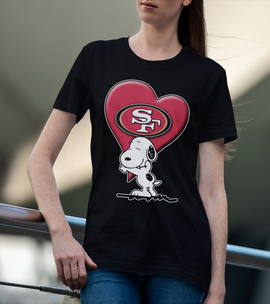 Snoopy Heart San Francisco 49ers Sf T-Shirt