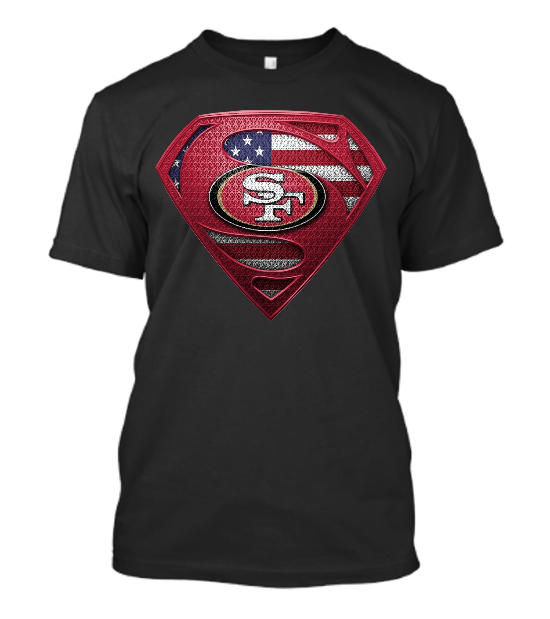Superman San Francisco 49ers American Flag Logo Spm T-Shirt