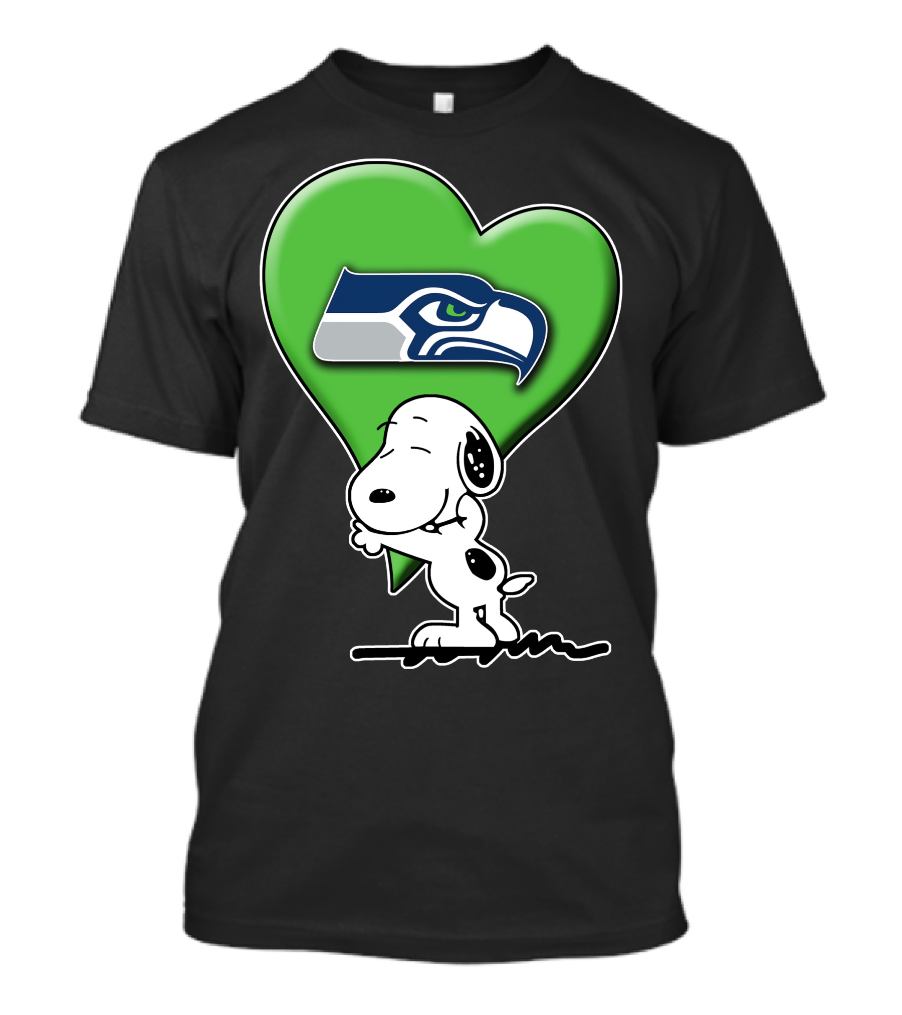 Snoopy Heart Seattle Seahawks Fan T-Shirt