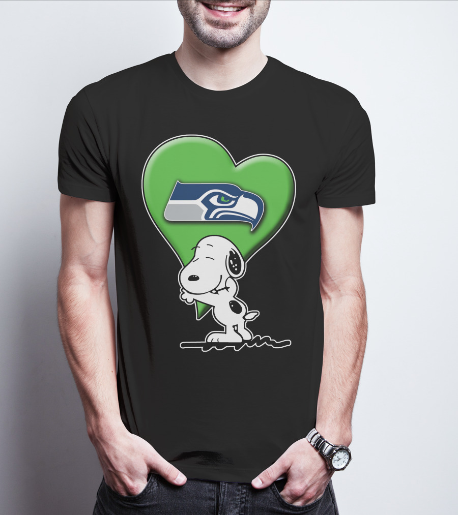 Snoopy Heart Seattle Seahawks Fan T-Shirt