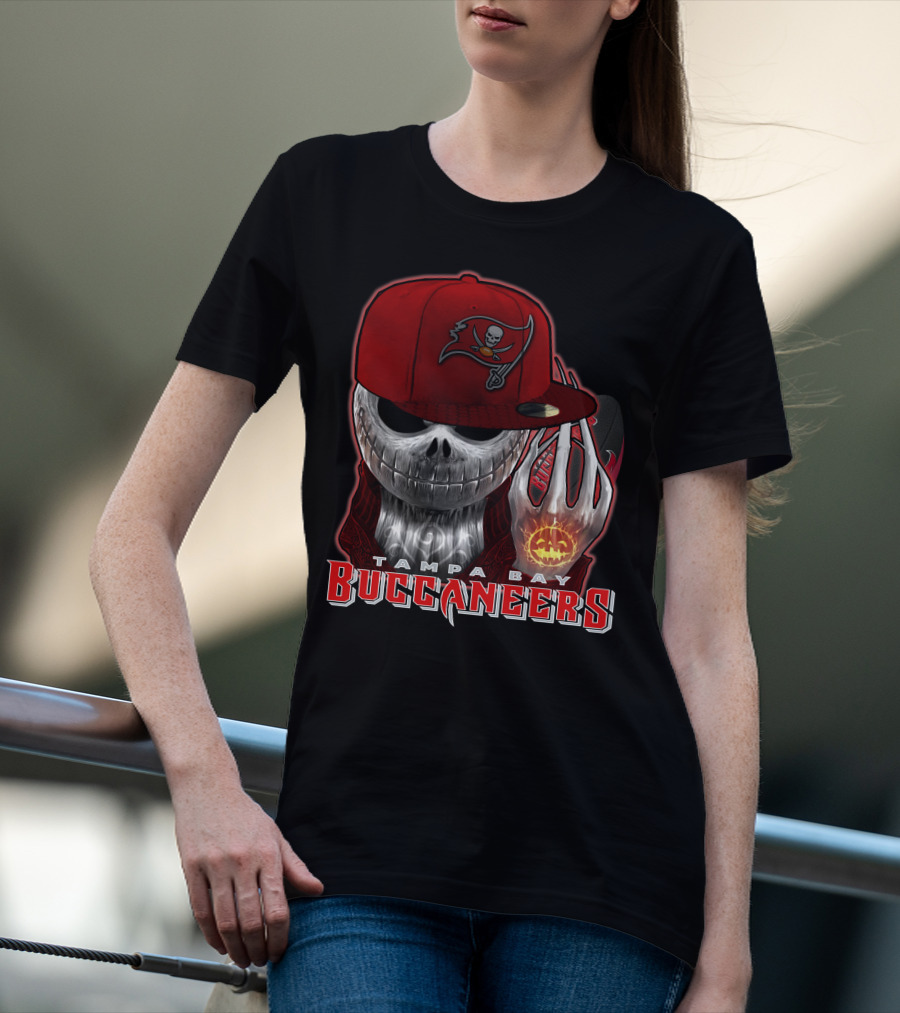 Tampa Bay Buccaneers Jackskull Halloween Pumpkin Hat T-Shirt