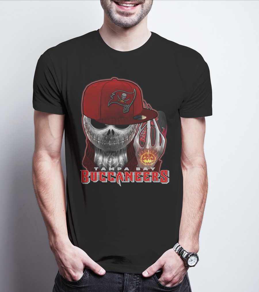 Tampa Bay Buccaneers Jackskull Halloween Pumpkin Hat T-Shirt