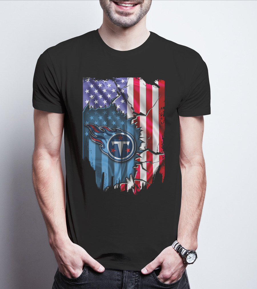 Flag V2 Tennessee Titans American Rip T-Shirt