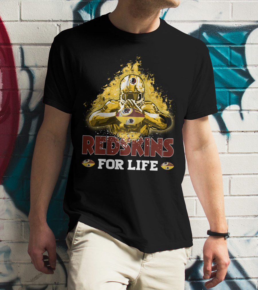 Redskins For Life Washington Nfl Football Helmet T-Shirt