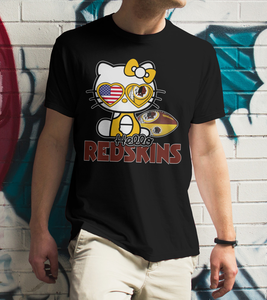 Hello Kitty Redskins American Football Crossover T-Shirt