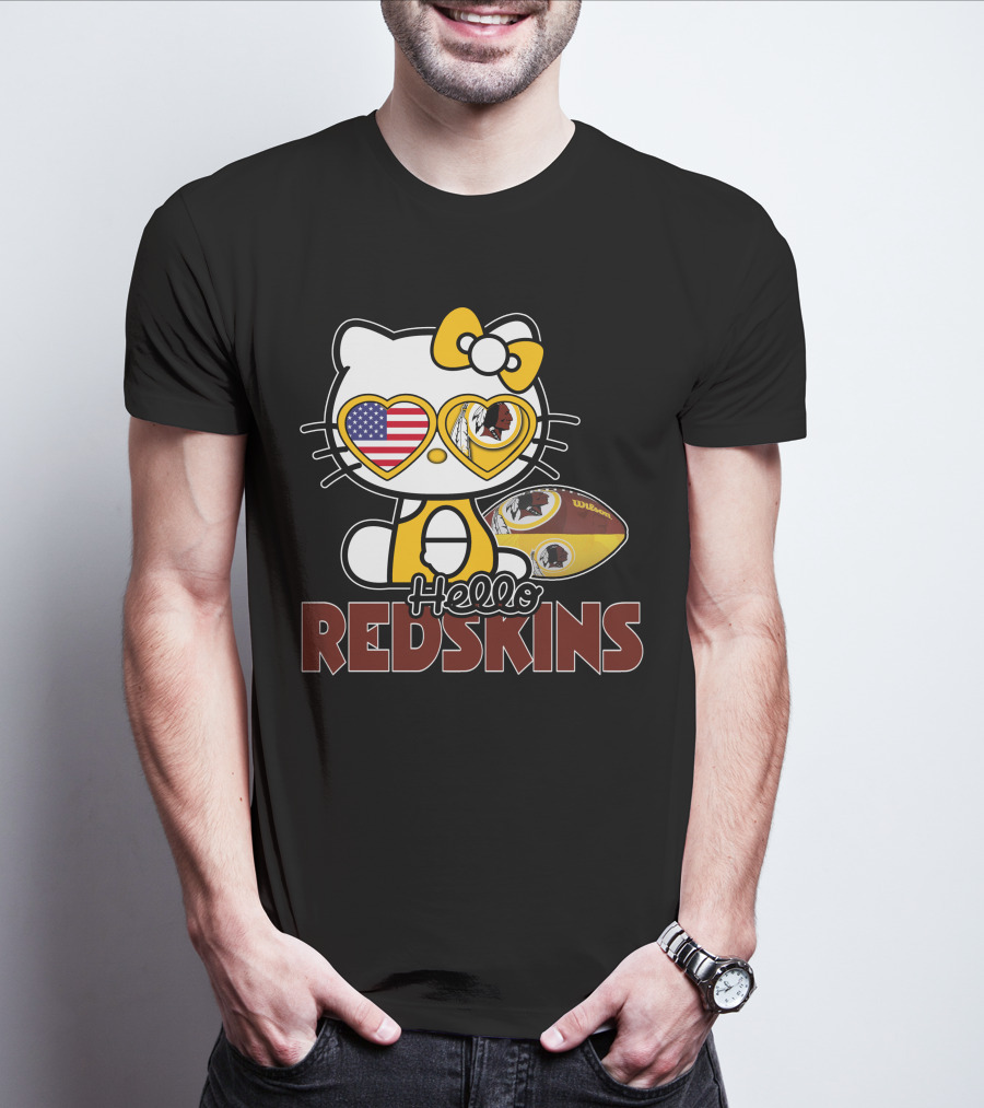 Hello Kitty Redskins American Football Crossover T-Shirt