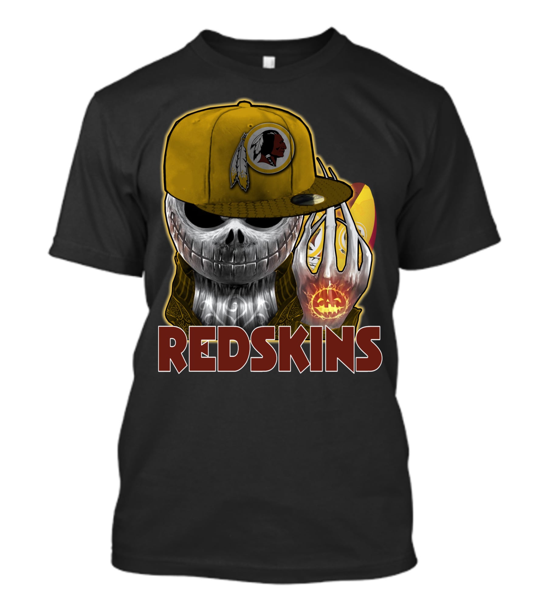 Jackskull Redskins Halloween Pumpkin T-Shirt