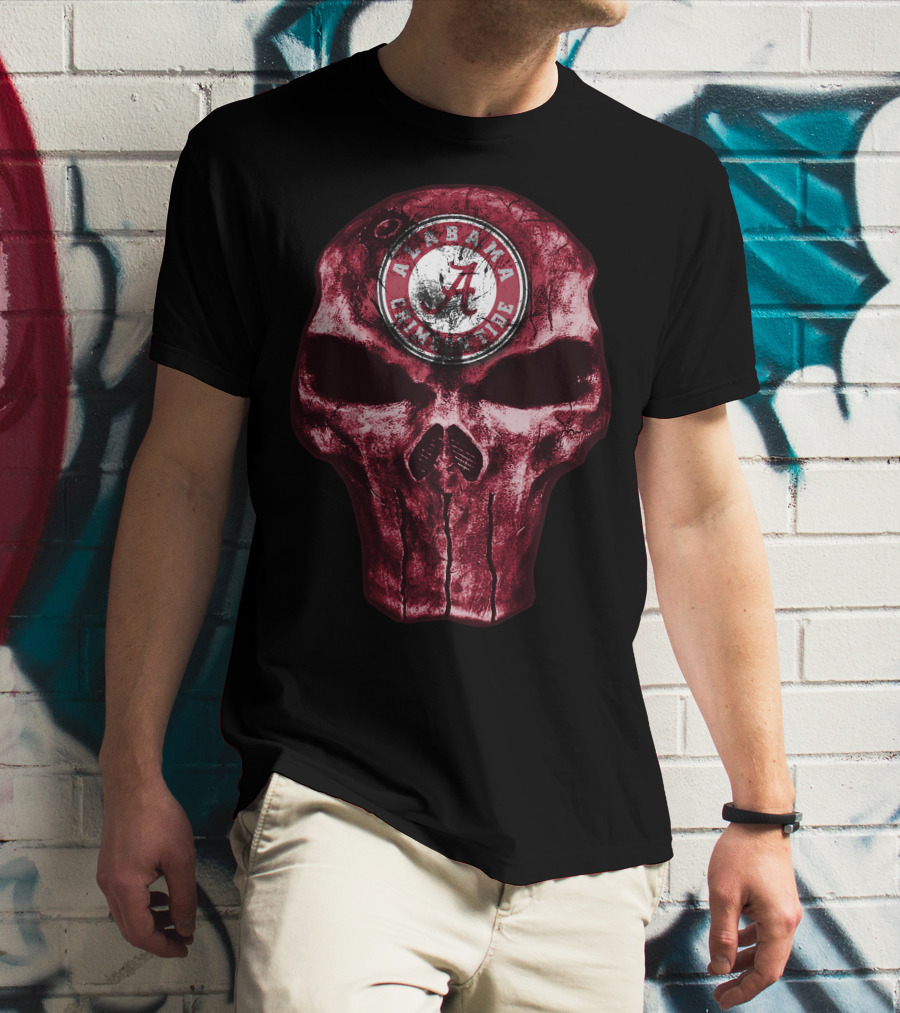 Skull Alabama Crimson Tide Плакат T-Shirt