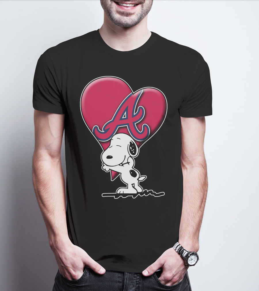 Snoopy Heart Atlanta Braves T-Shirt