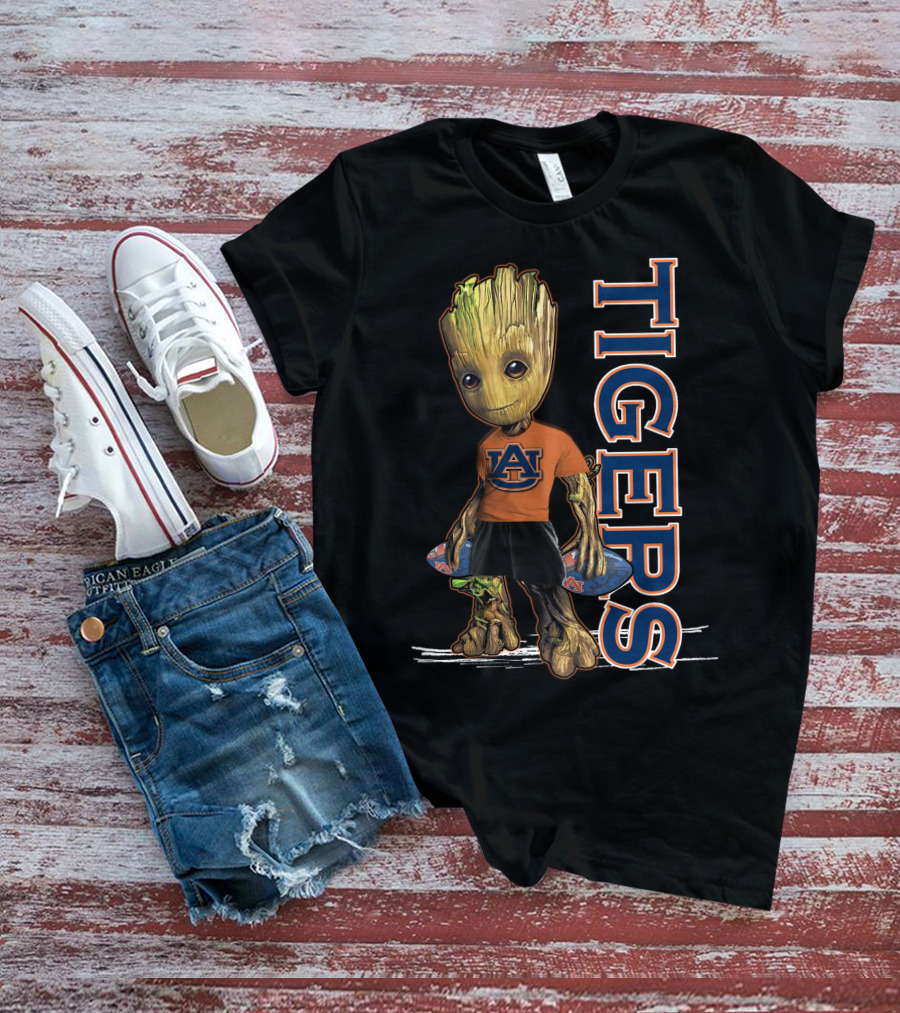 Groot V1 Auburn Tigers Fans Mascot T-Shirt