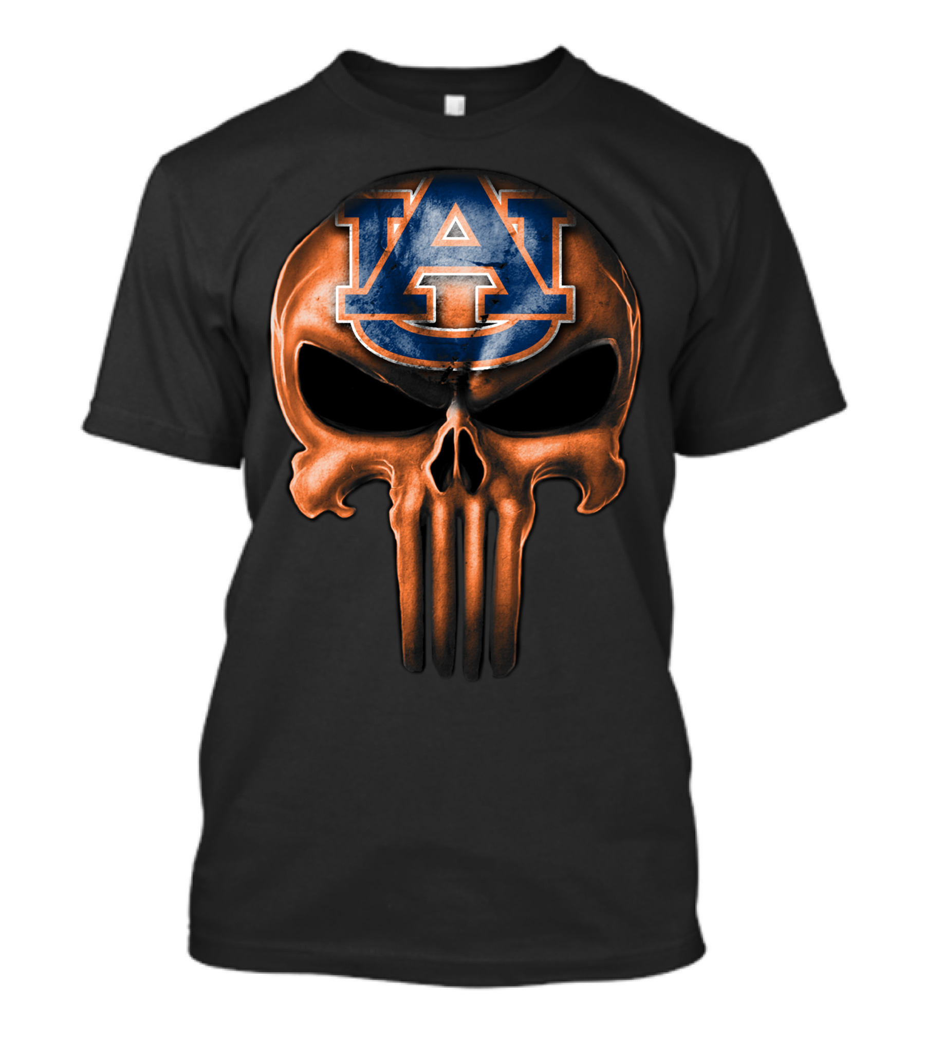 Skull Auburn Tigers Punisher T-Shirt