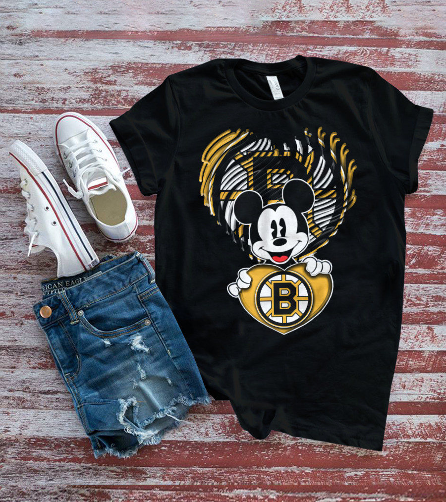 Mick Heart Boston Bruins T-Shirt