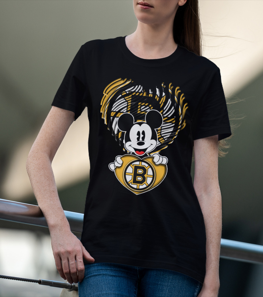Mick Heart Boston Bruins T-Shirt