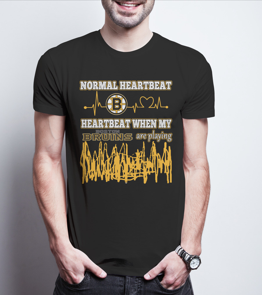 Normal Heartbeat Heartbeat When My Boston Bruins Are Playing T-Shirt