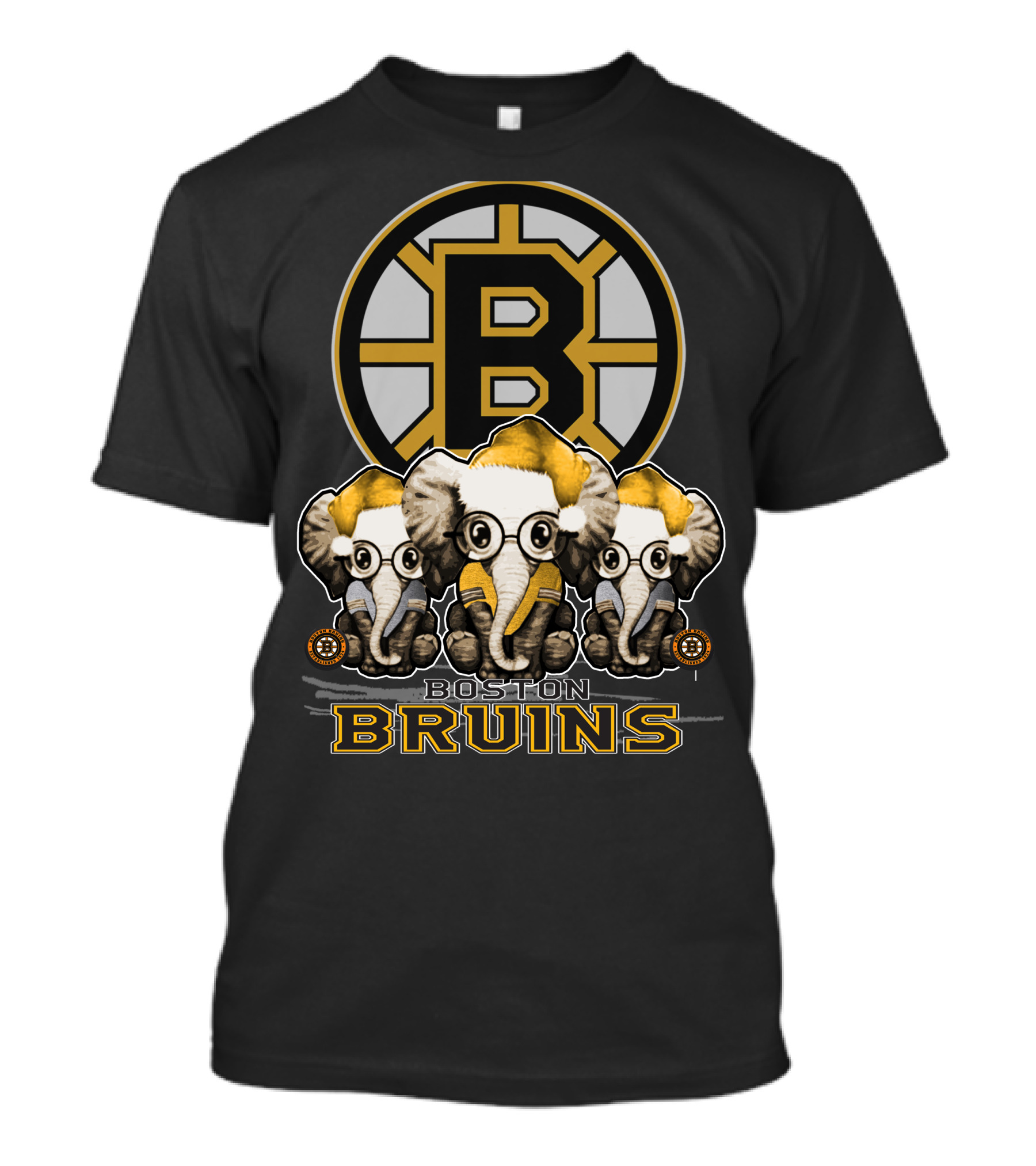 Boston Bruins Elephant Xmas T-Shirt
