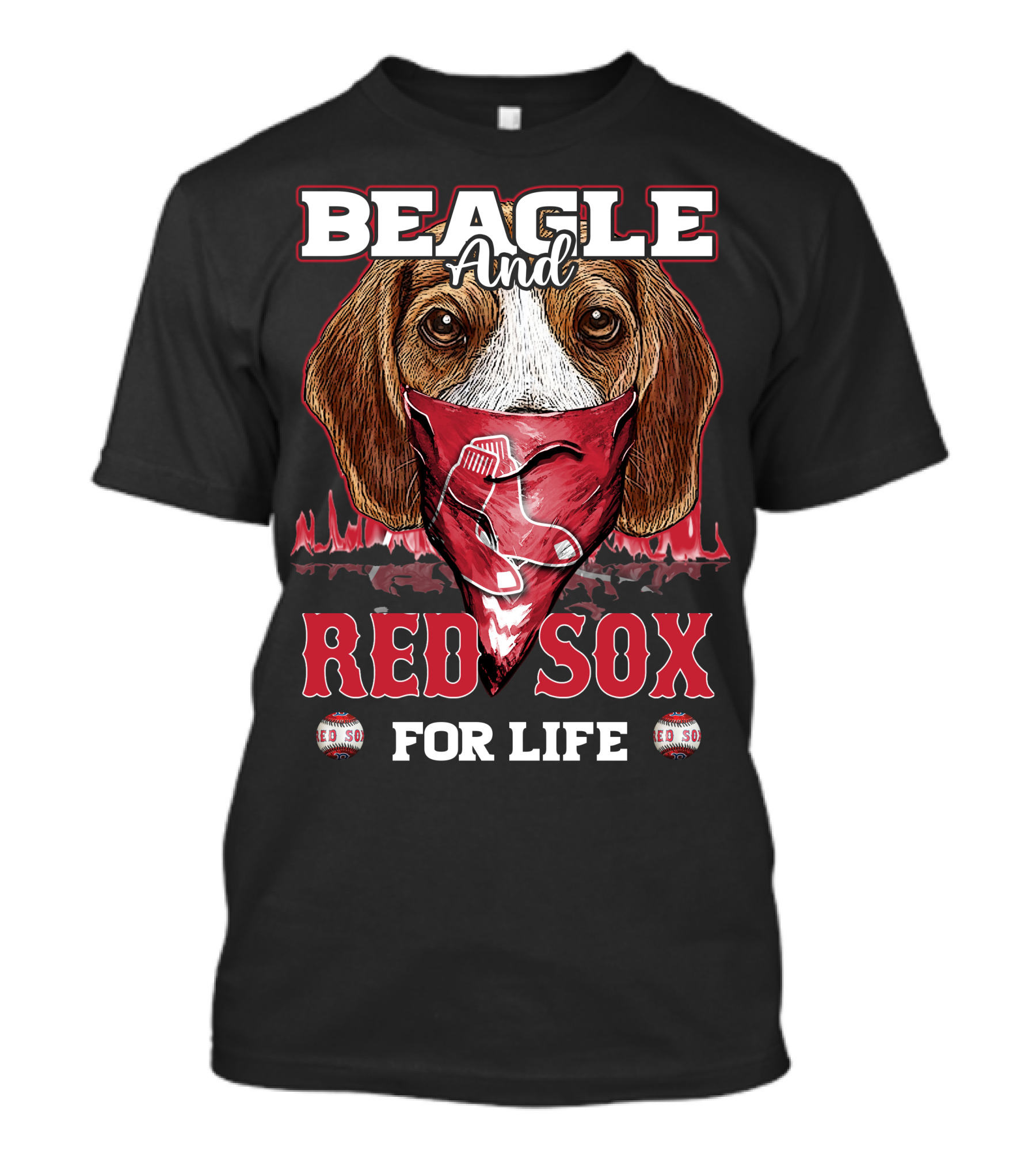 Beagle And Red Sox For Life T-Shirt