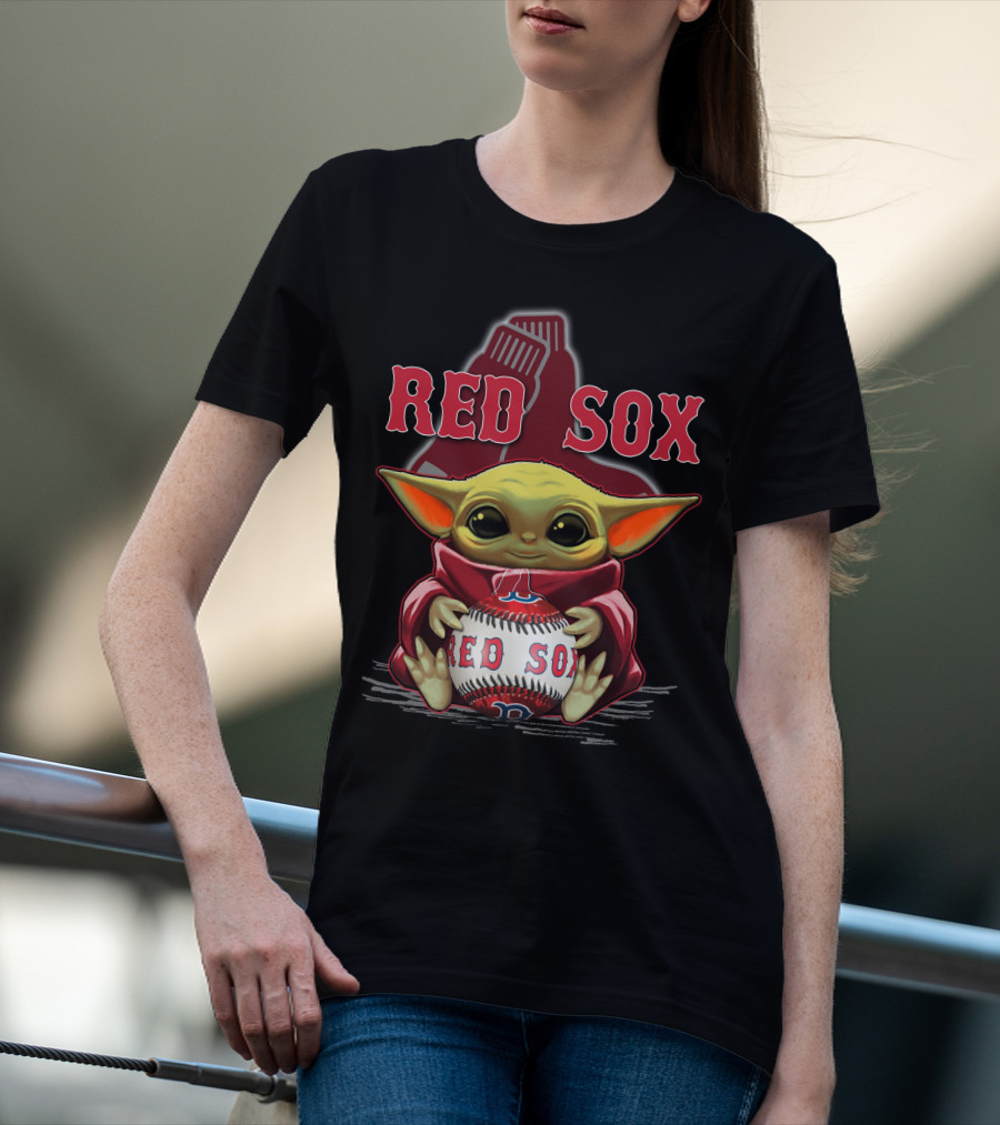 Yoda Red Sox Baseball Boston Fan Art Collaboration T-Shirt