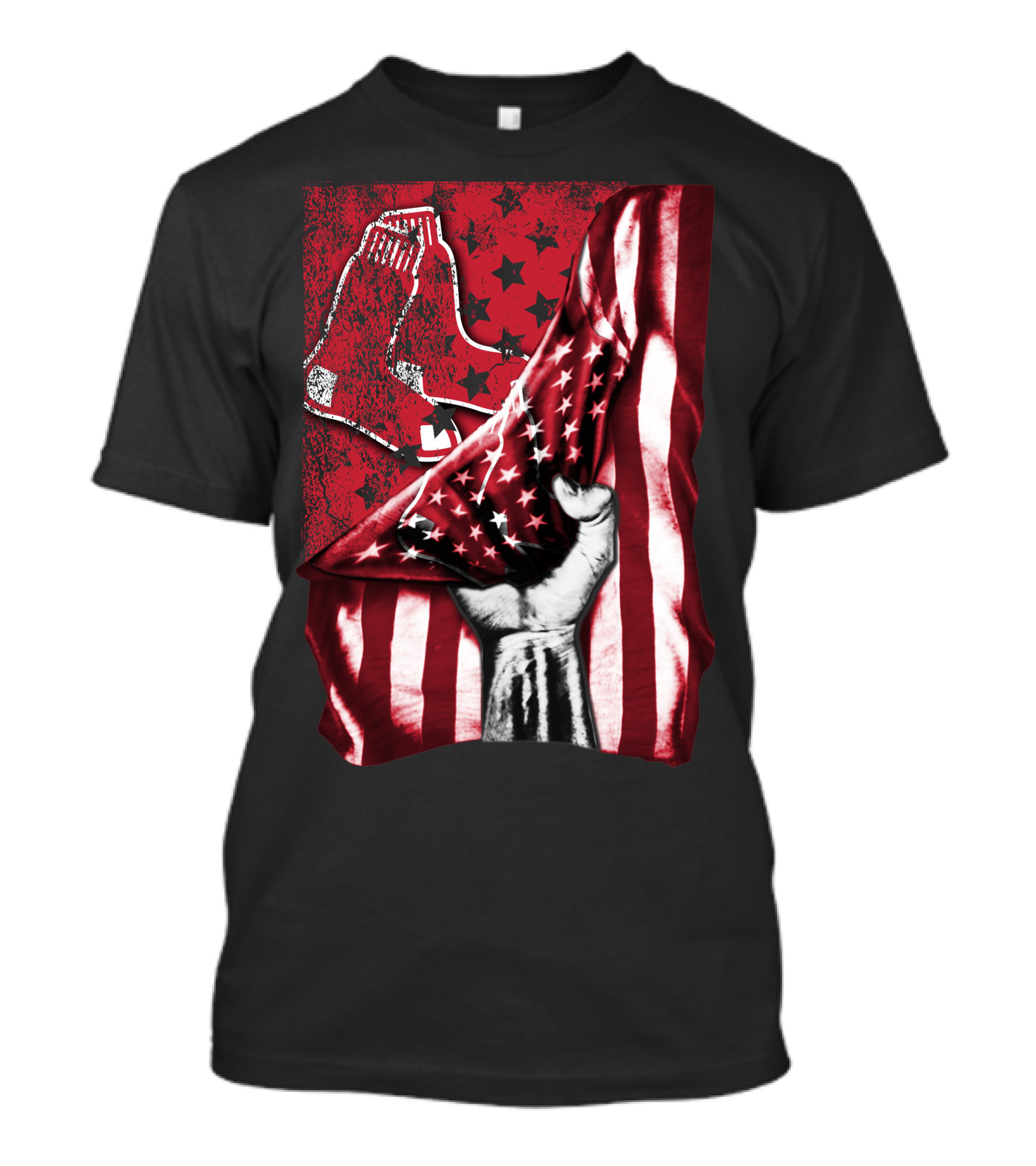 Boston Red Sox Stars And Stripes Flag T-Shirt