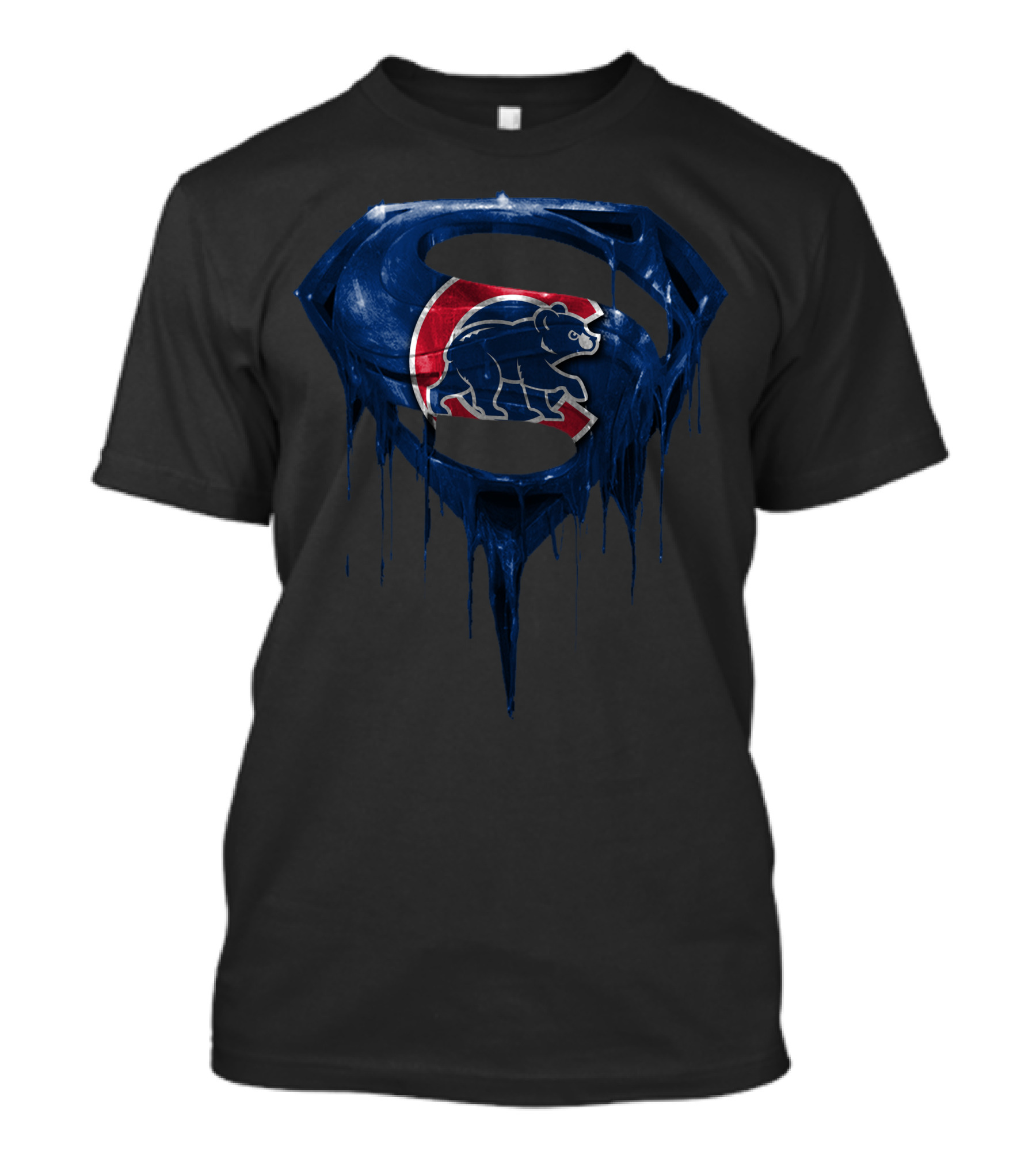 Superman Chicago Cubs Bear T-Shirt