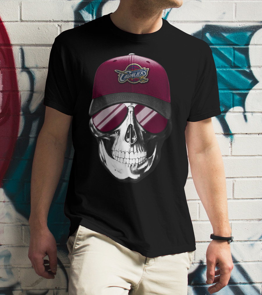 Cleveland Cavaliers Skull With Cap T-Shirt