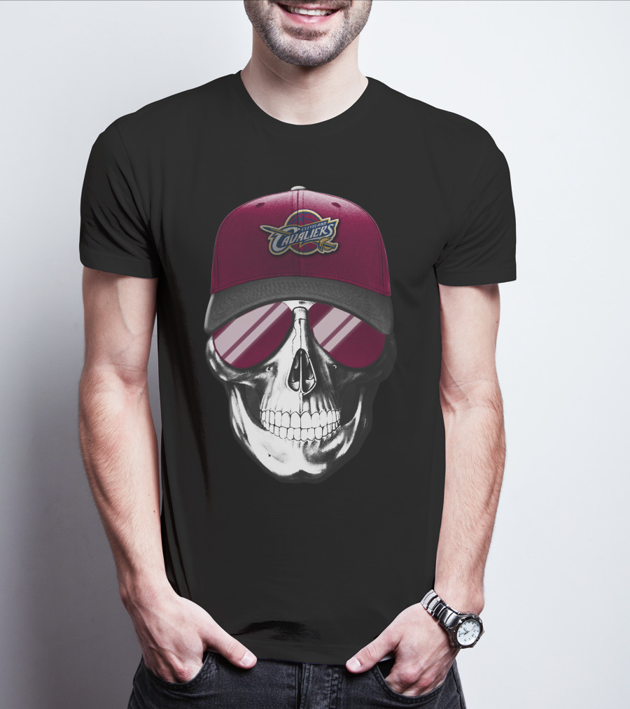 Cleveland Cavaliers Skull With Cap T-Shirt