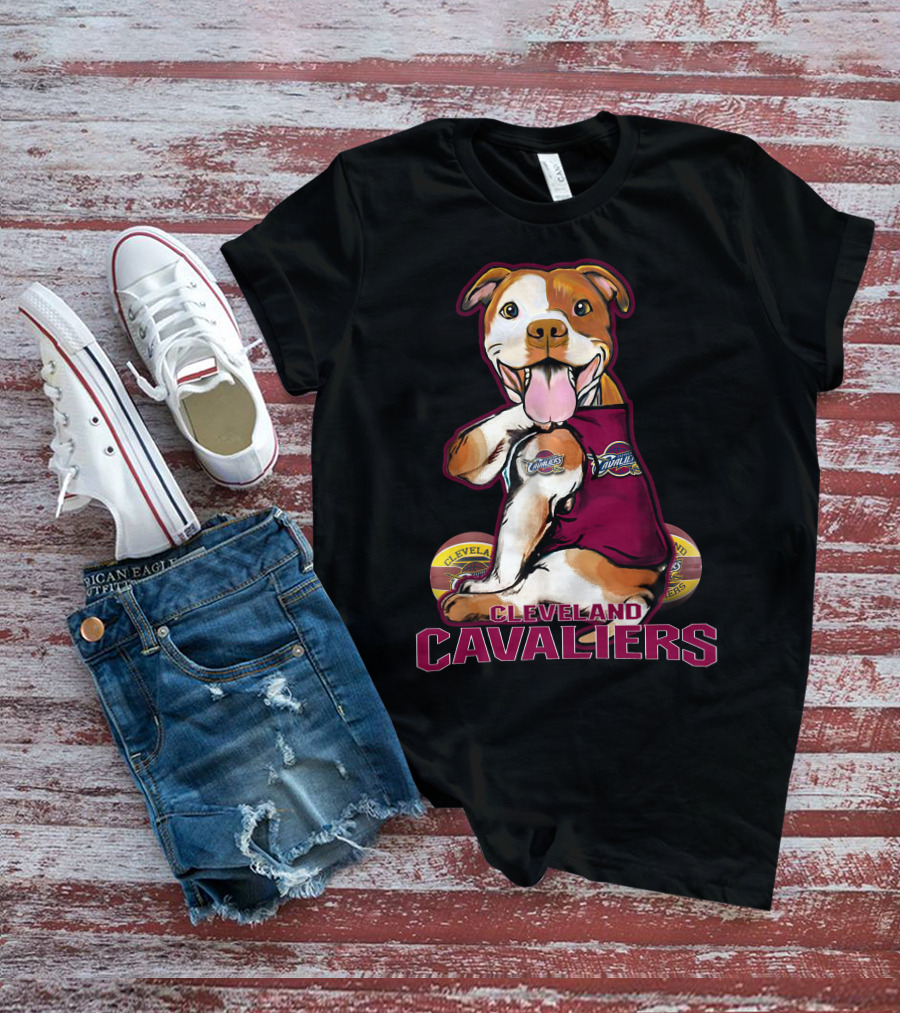 Cleveland Cavaliers Pitbull Basketball Team Mascot Fan T-Shirt