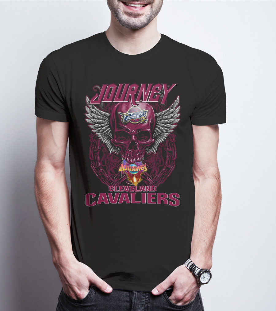 Journey Cleveland Cavaliers Skull Wings T-Shirt