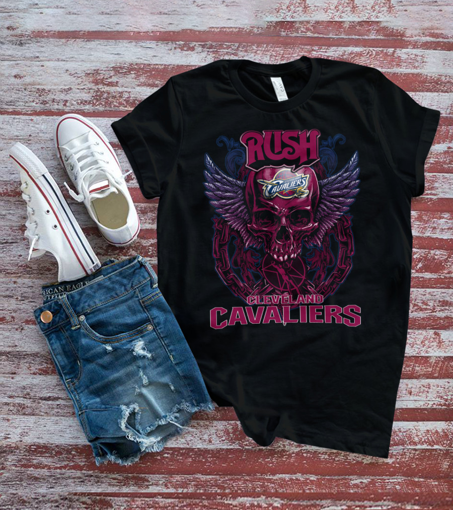 Rush Cleveland Cavaliers Skull Wings T-Shirt
