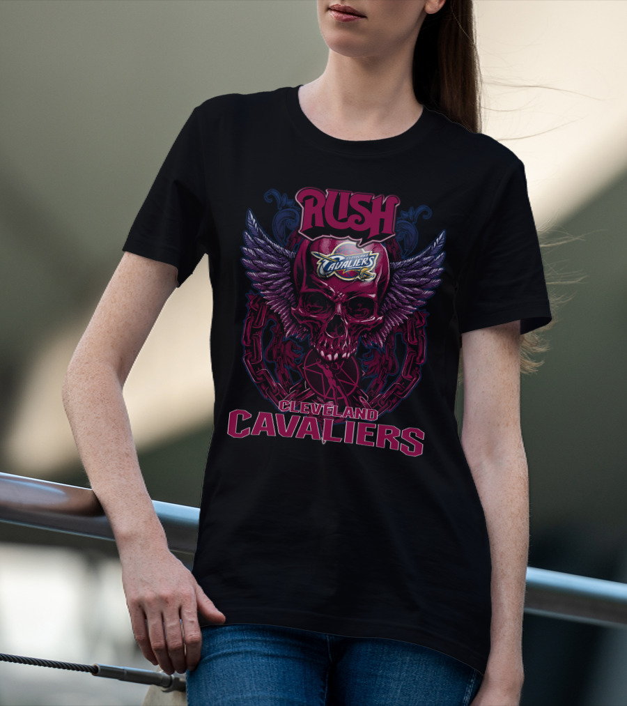 Rush Cleveland Cavaliers Skull Wings T-Shirt