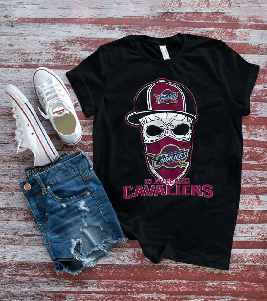Cleveland Cavaliers Skull Hat Logo With Cavs T-Shirt