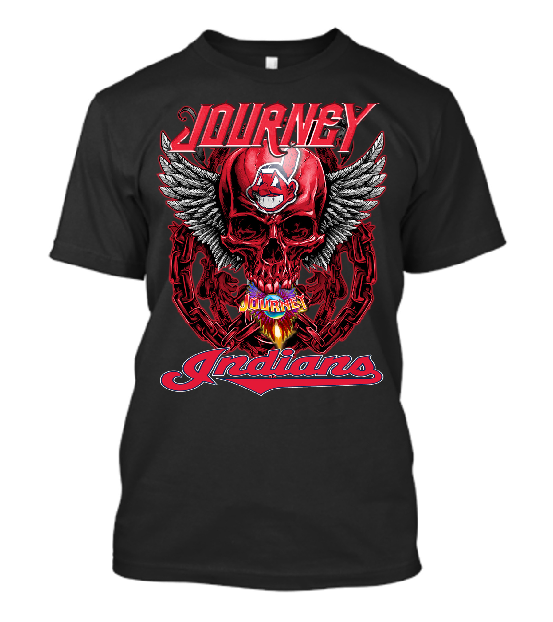 Journey Indians Skull Winged T-Shirt