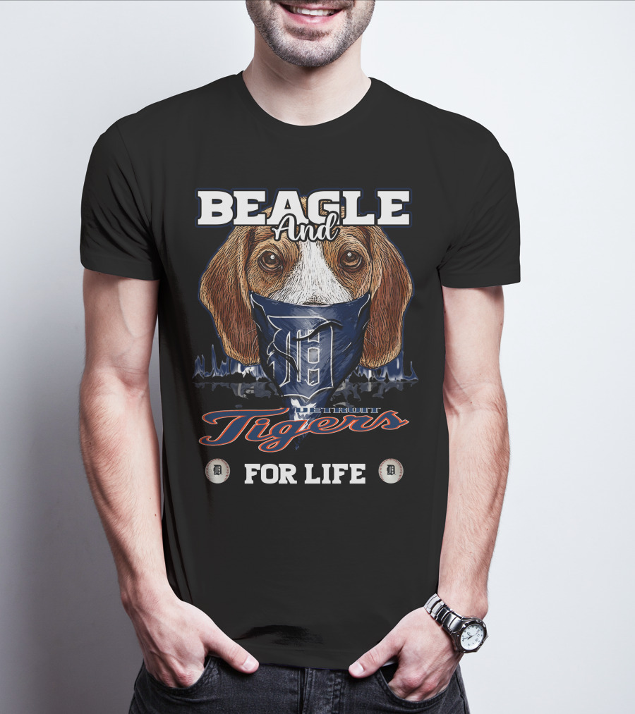 Beagle And Detroit Tigers For Life T-Shirt
