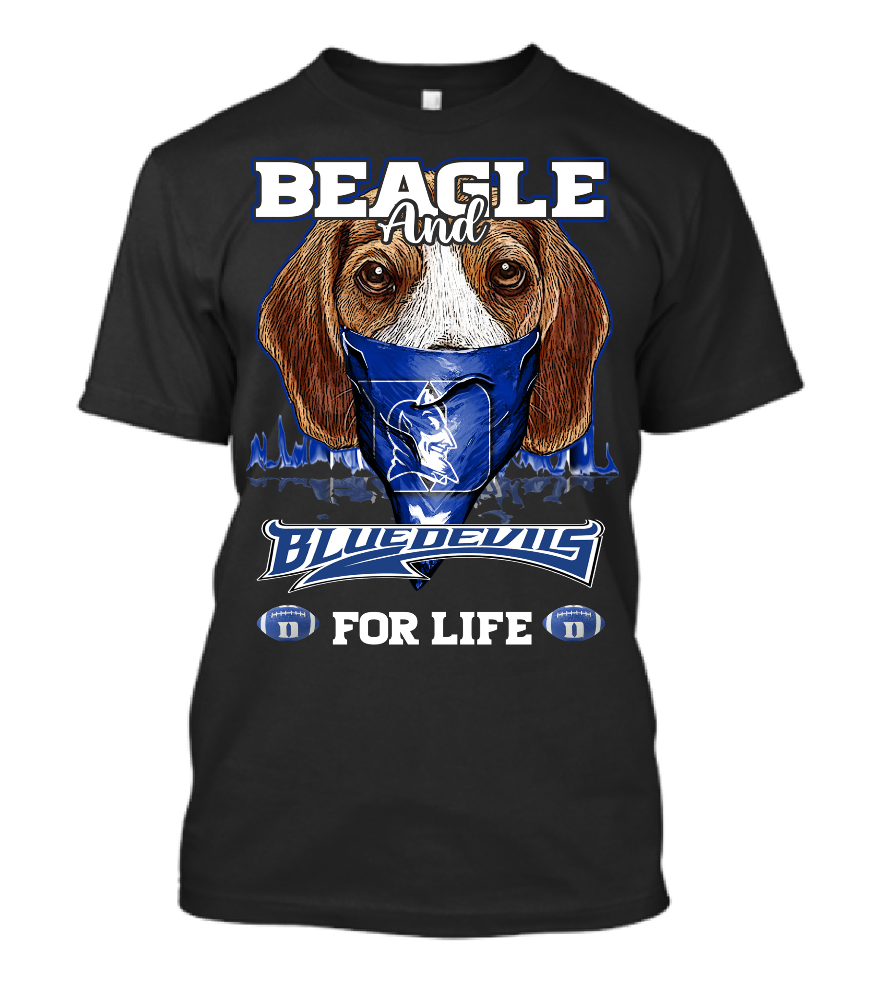 Beagle And Blue Devils For Life T-Shirt